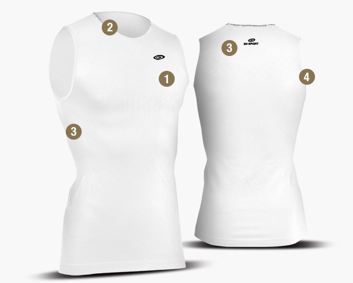T-shirts RTECH EVO2 sleevesless white